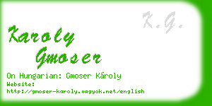 karoly gmoser business card
